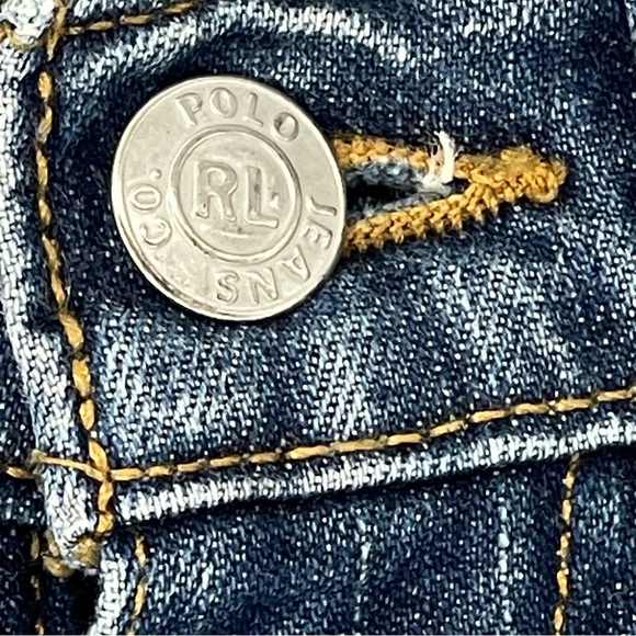 Polo Jeans Co RL Y2K Relaxed Bootcut Jeans 2x30 Distressed Medium Wash - Picture 3 of 4